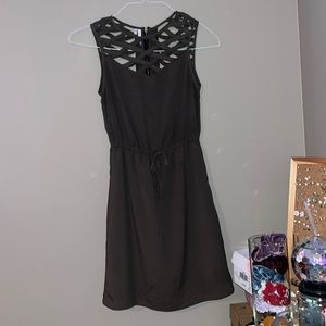 size xs army green dress cutouts on front and back